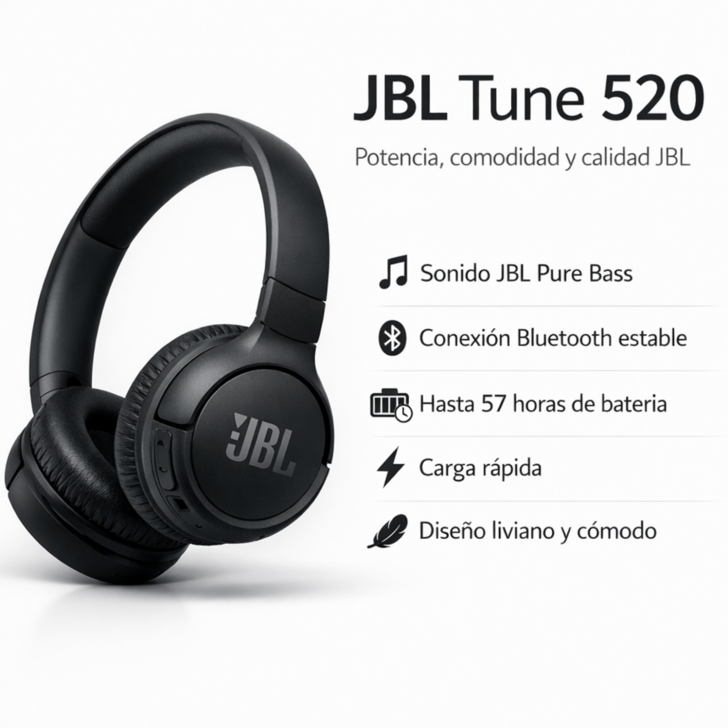 Auriculares JBL Tune 520BT